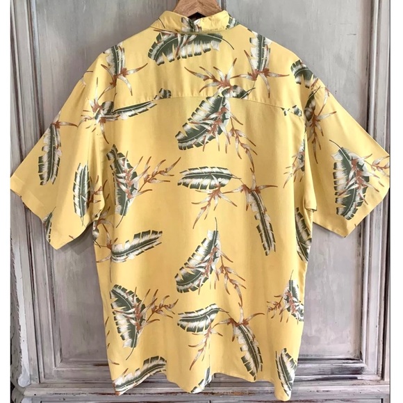 Puritan Vintage Yellow Hawaiian Camp Shirt Sz L - Picture 2 of 7